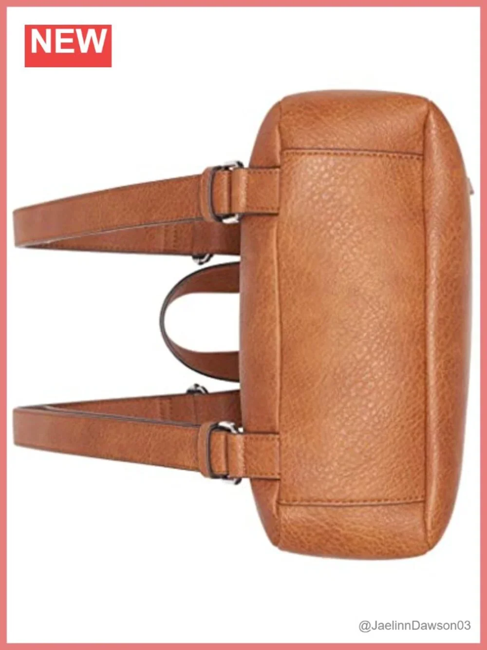 Vegan Leather Flap Backpack with Interior Organization